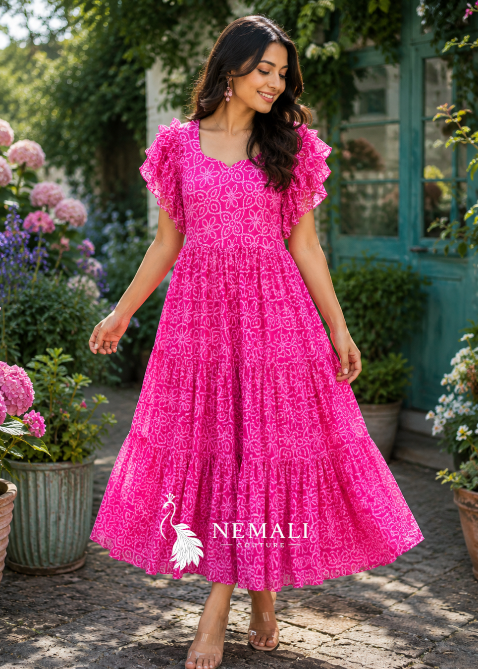 Chiffon Travel Wear Frock – Breezy Casual Ethnic Dress for Vacations Chiffon Travel Wear Frock – Breezy Casual Ethnic Dress for Vacations