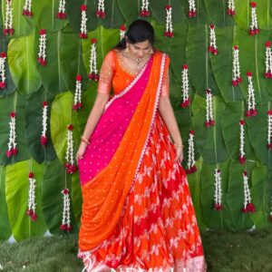 Munga Silk Lehenga – Handwoven Festive Ethnic Skirt Set