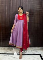 Original Narayanapet Fabric Festive Wear Frock – Handwoven Ethnic Dress