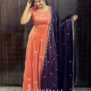 Space Silk Temple Wear Frock – Traditional Ethnic Dress