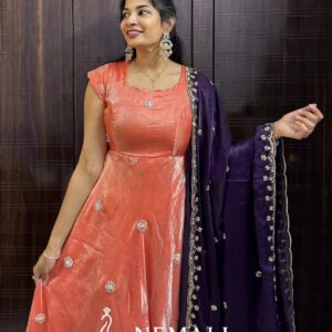Space Silk Temple Wear Frock – Traditional Ethnic Dress