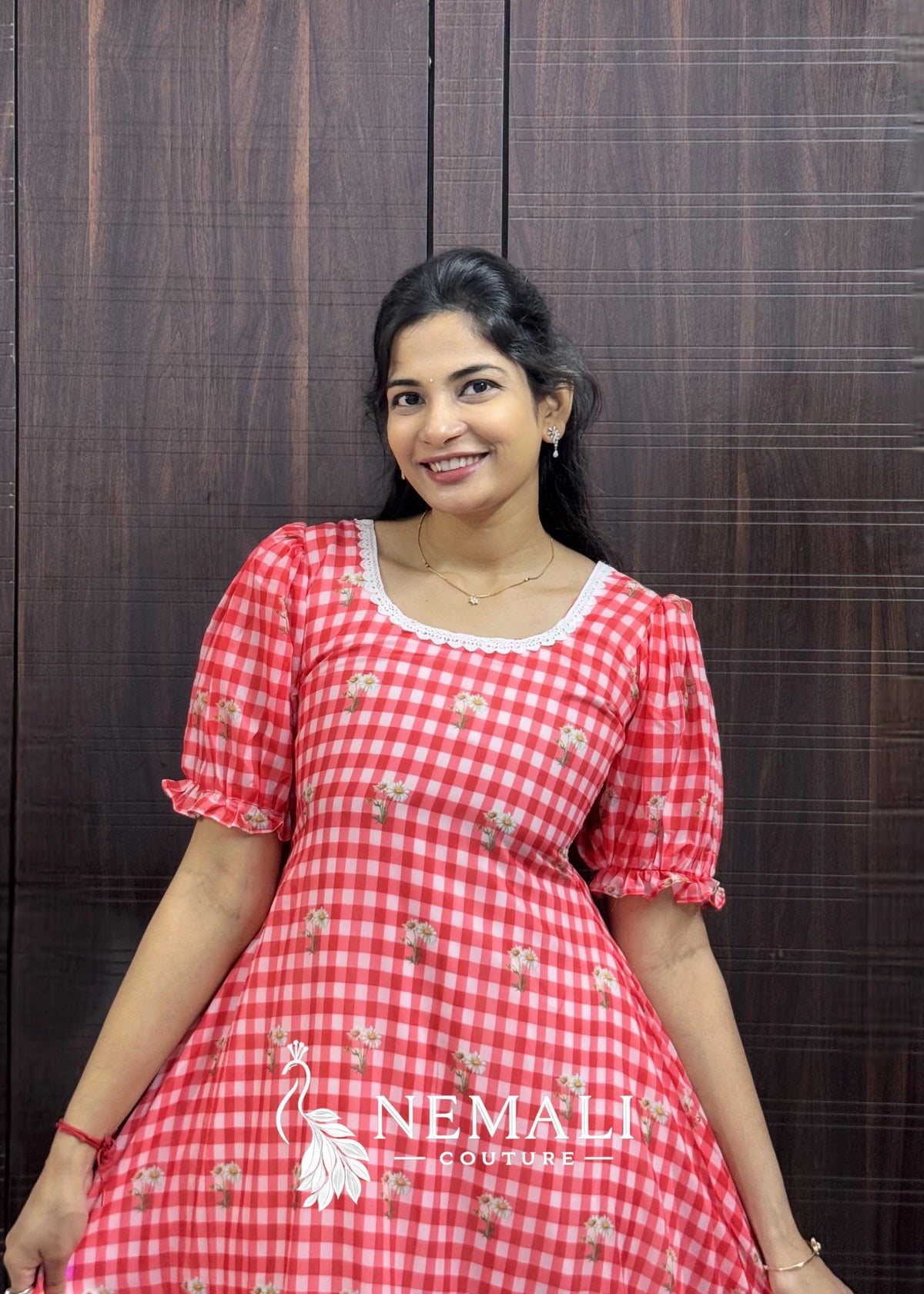 Round Neck Mul Chanderi Frock – Classic Lightweight Casual Ethnic Dress Round Neck Mul Chanderi Frock – Classic Lightweight Casual Ethnic Dress