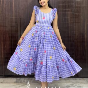 Mul Chanderi Frock – Silky Lightweight Casual Ethnic Dress