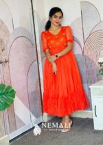 Kota Fabric V Neck Vacation Frock – Breathable Lightweight Ethnic Travel Dress