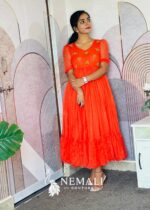 Kota Fabric V Neck Vacation Frock – Breathable Lightweight Ethnic Travel Dress