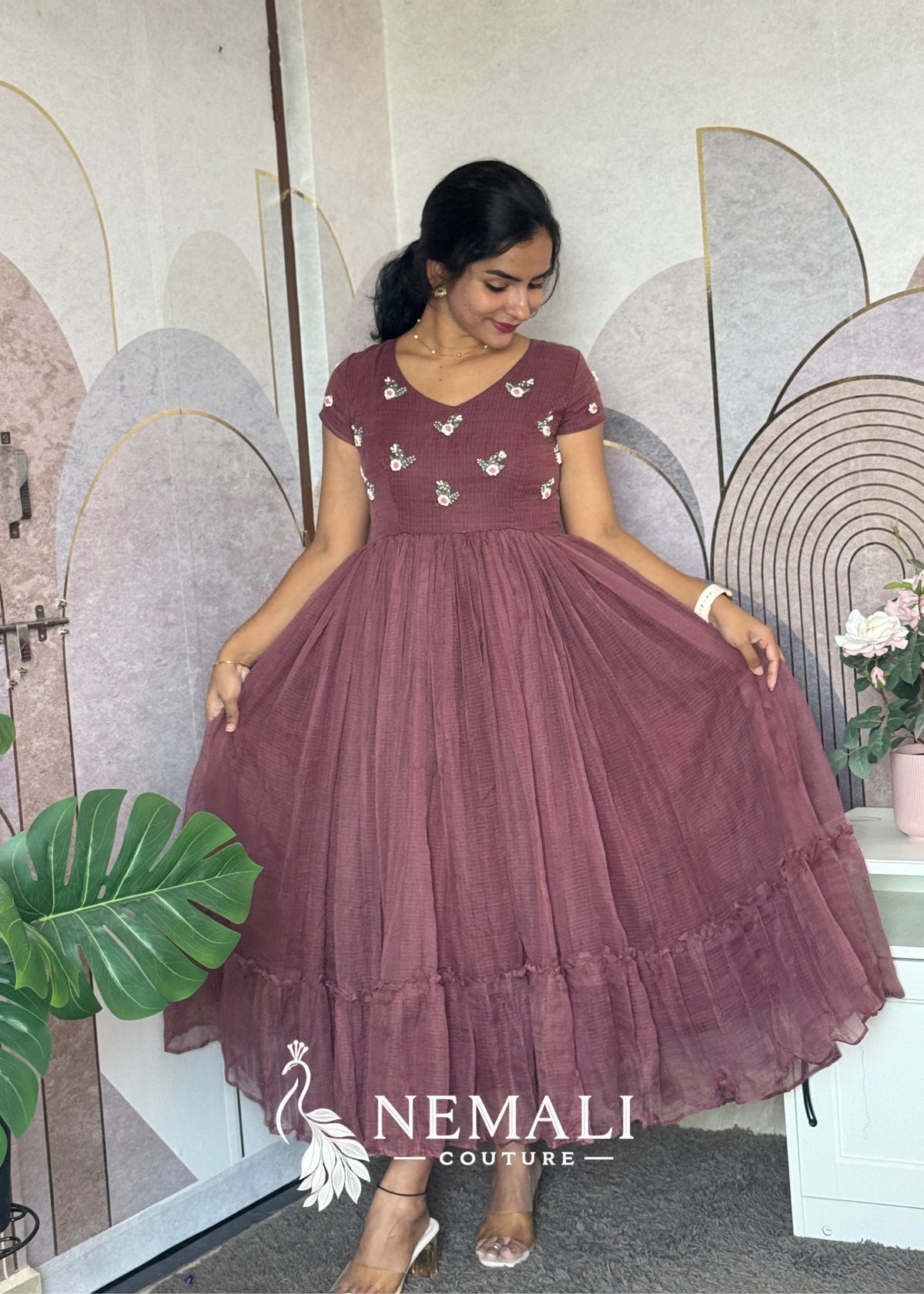 Kota Fabric Vacation Frock – Lightweight Breathable Casual Ethnic Dress Kota Fabric Vacation Frock – Lightweight Breathable Casual Ethnic Dress