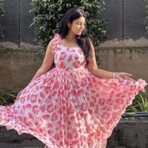 Georgette Travel Frock – Lightweight Flowy Ethnic Dress for Holidays