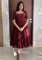 Narayanapet Fabric Long Frock – Traditional Handwoven Ethnic Dress