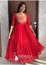 Viral Paithani Silk Tunic Long Frock – Festive Ethnic Dress