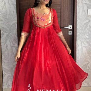 Viral Paithani Silk Tunic Long Frock – Festive Ethnic Dress