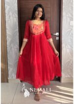 Viral Paithani Silk Tunic Long Frock – Festive Ethnic Dress