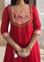 Viral Paithani Silk Tunic Long Frock – Festive Ethnic Dress