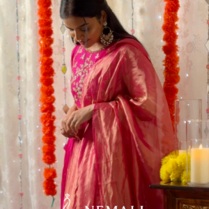 American Crepe Festive Wear Dress – Elegant Ethnic Occasion Wear