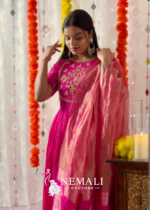American Crepe Festive Wear Dress – Elegant Ethnic Occasion Wear
