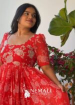 Pure Georgette Festive Frock – Elegant Ethnic Occasion Wear