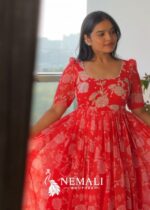 Pure Georgette Festive Frock – Elegant Ethnic Occasion Wear