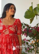 Pure Georgette Festive Frock – Elegant Ethnic Occasion Wear
