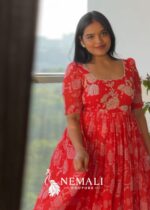 Pure Georgette Festive Frock – Elegant Ethnic Occasion Wear