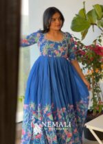 Pure Georgette Festive Frock – Elegant Ethnic Dress for Special Occasions