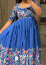 Pure Georgette Festive Frock – Elegant Ethnic Dress for Special Occasions