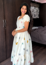 Kora Cotton Embroidery Casual Frock – Handcrafted Everyday Ethnic Dress