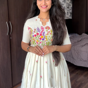 Kora Cotton Casual Frock – Crisp Breathable Everyday Ethnic Dress