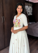Kora Cotton Casual Frock – Crisp Breathable Everyday Ethnic Dress