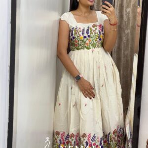 Kora Cotton Casual Wear Frock – Breathable Everyday Ethnic Dress