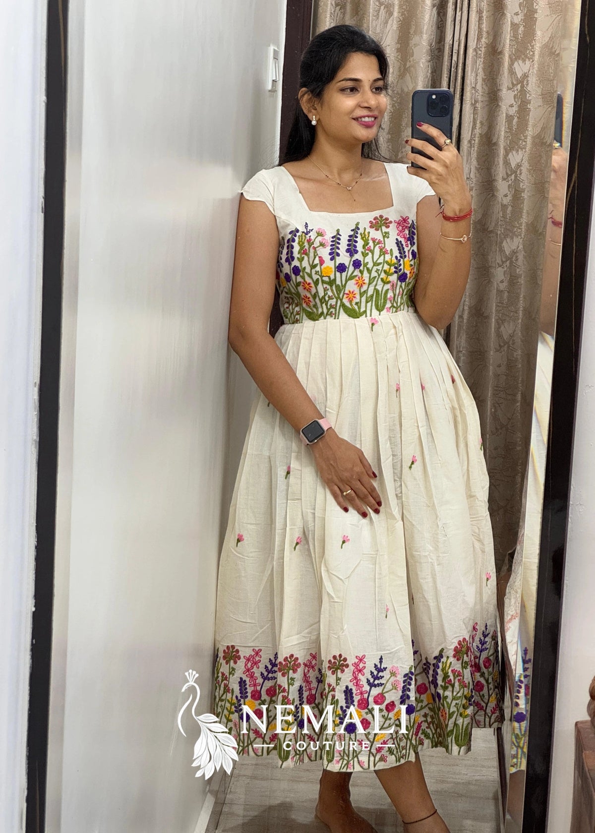 Kora Cotton Casual Wear Frock – Breathable Everyday Ethnic Dress Kora Cotton Casual Wear Frock – Breathable Everyday Ethnic Dress