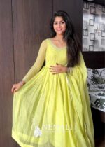 Kota Fabric Temple Wear Frock – Traditional Ethnic Dress