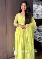 Kota Fabric Temple Wear Frock – Traditional Ethnic Dress