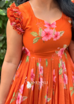 Butter Soft Chiffon Floral Frock – Ultra-Soft Casual Ethnic Dress