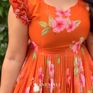 Butter Soft Chiffon Floral Frock – Ultra-Soft Casual Ethnic Dress