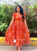 Butter Soft Chiffon Floral Frock – Ultra-Soft Casual Ethnic Dress