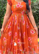 Butter Soft Chiffon Floral Frock – Ultra-Soft Casual Ethnic Dress