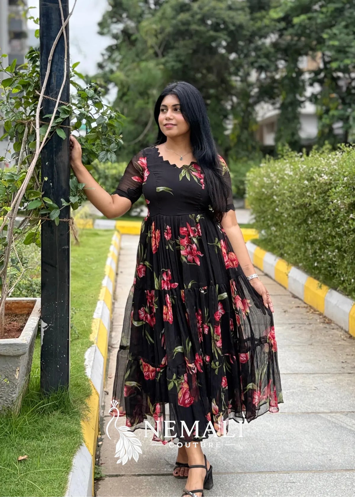 Chiffon Fabric Casual Frock Chiffon Fabric Casual Frock