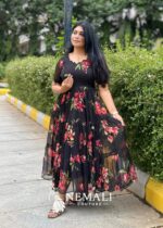Chiffon Fabric Casual Frock
