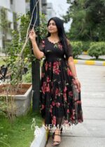 Chiffon Fabric Casual Frock