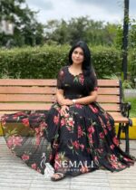 Chiffon Fabric Casual Frock