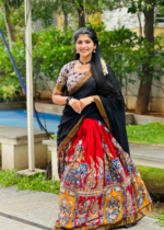 Kalamkari Silk Lehenga – Hand-Painted Festive Ethnic Skirt Set