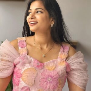 Viral Net Fabric Trendy Frock – Sheer Festive Ethnic Dress