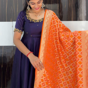 American Crepe Ethnic Dress – Smooth Wrinkle-Free Occasion Wear