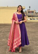 Raw Silk Frock – Soft Textured Festive Ethnic Dress